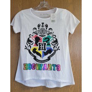 NWT Harry Potter Girls White Short Sleeve Shirt Medium  8